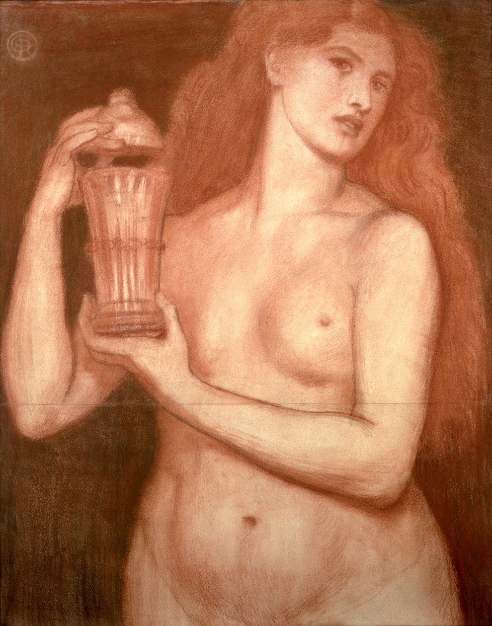 Studium aktu kobiecego autorstwa Dante Gabriel Charles Rossetti