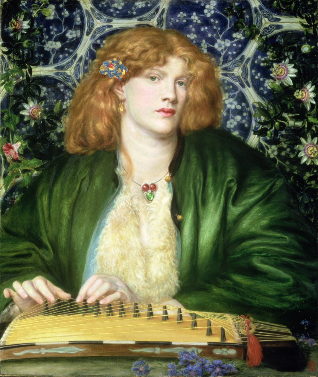 Niebieska altana, 1865 autorstwa Dante Gabriel Charles Rossetti
