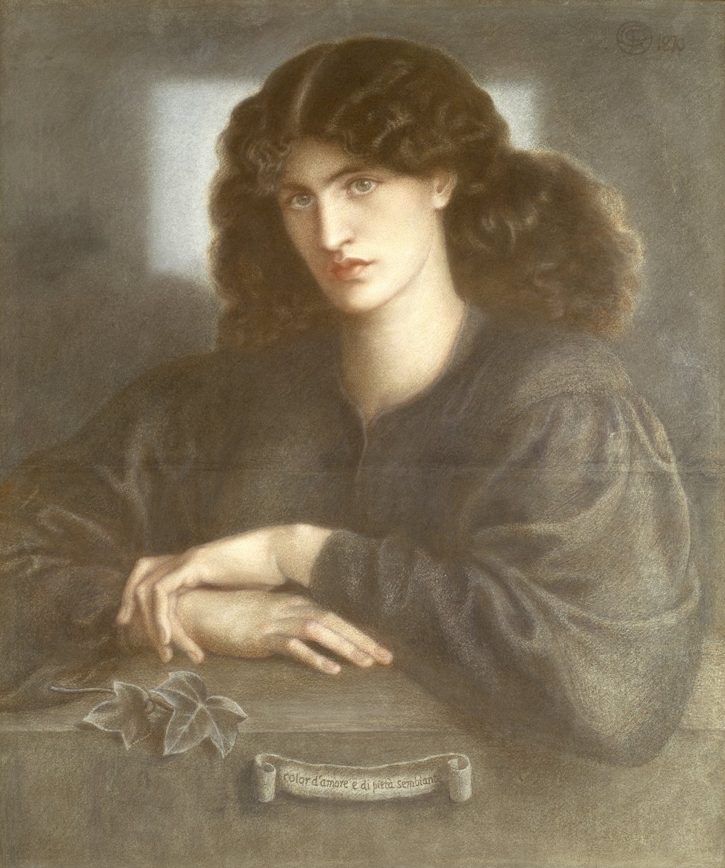 Pani Litości lub Kobieta z Okna, 1870 (pastel) autorstwa Dante Gabriel Charles Rossetti