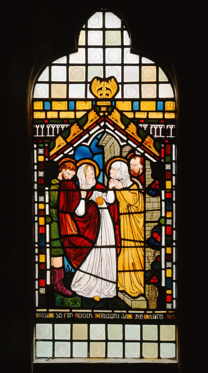 Nawiedzenie, 1861 (witraż) autorstwa Dante Gabriel Charles Rossetti