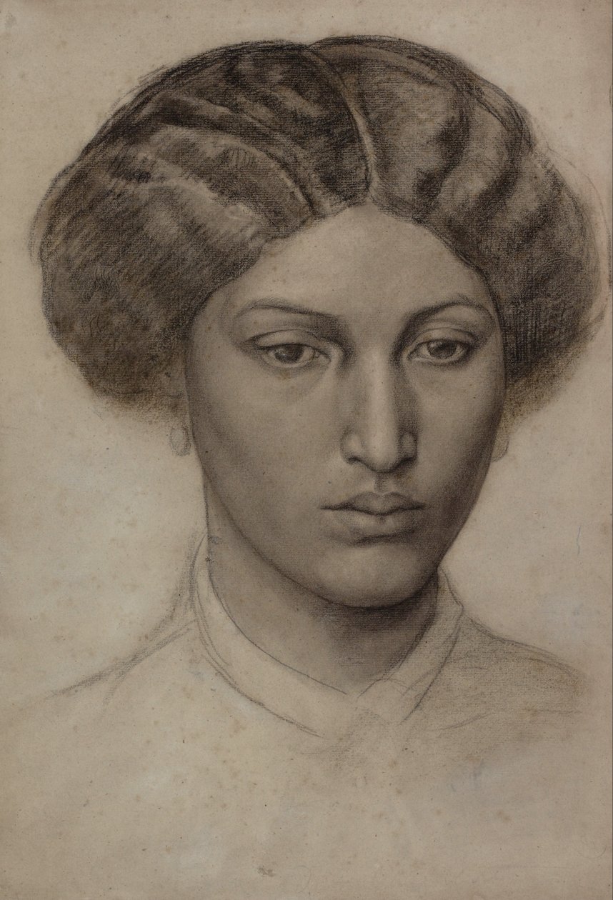 Głowa młodej kobiety (pani Eaton) autorstwa Dante Gabriel Charles Rossetti