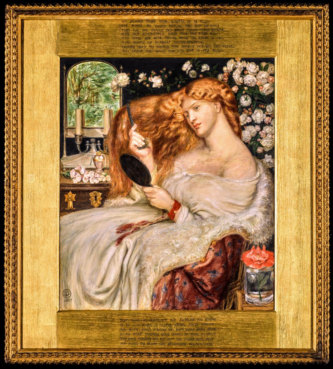 Lady Lilith autorstwa Dante Gabriel Charles Rossetti