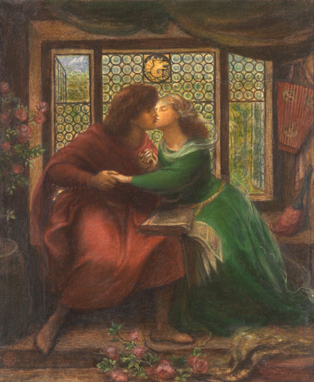 Paolo i Francesca z Rimini autorstwa Dante Gabriel Charles Rossetti