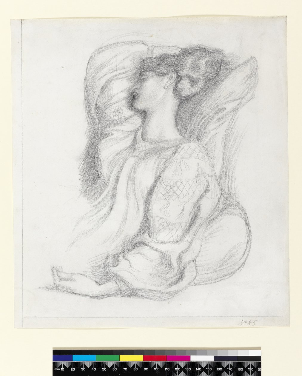 Studium pani William Morris (1839-1914), c.1873 autorstwa Dante Gabriel Charles Rossetti
