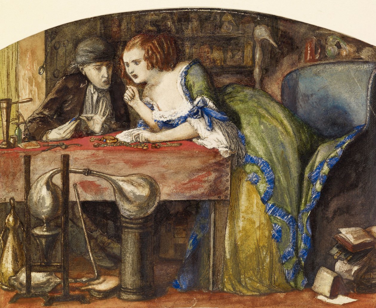 Laboratorium autorstwa Dante Gabriel Charles Rossetti