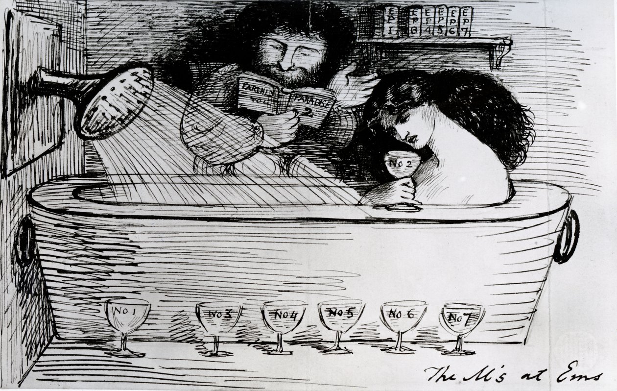 M w Ems, 1869 autorstwa Dante Gabriel Charles Rossetti
