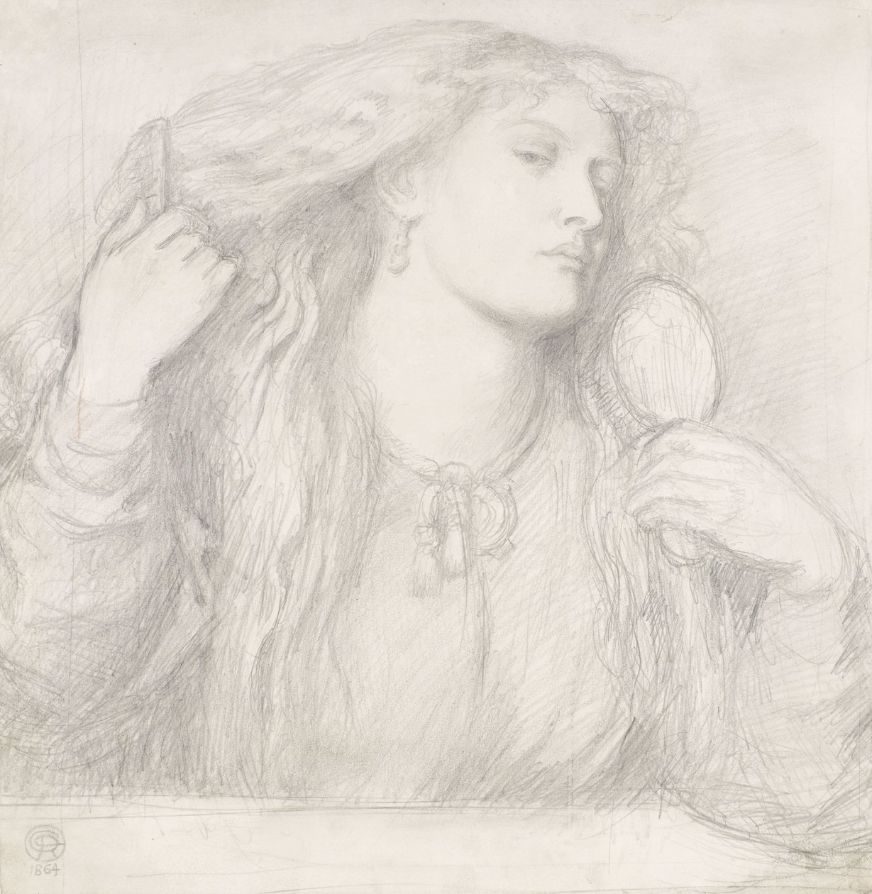 Kobieta czesząca, Fanny Cornforth autorstwa Dante Gabriel Charles Rossetti