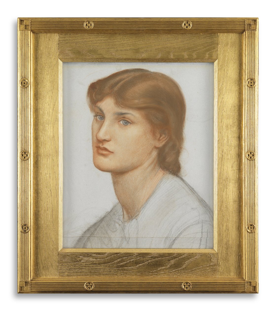 Alexa Wilding (kolorowe kredy na papierze) autorstwa Dante Gabriel Charles Rossetti