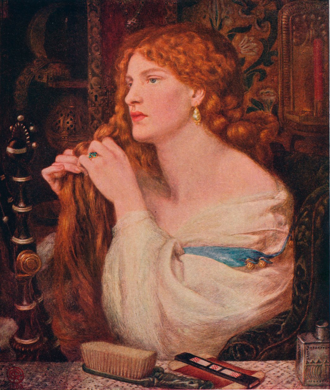 Kochanka Aurelia Fazios, 1863-1873 autorstwa Dante Gabriel Charles Rossetti