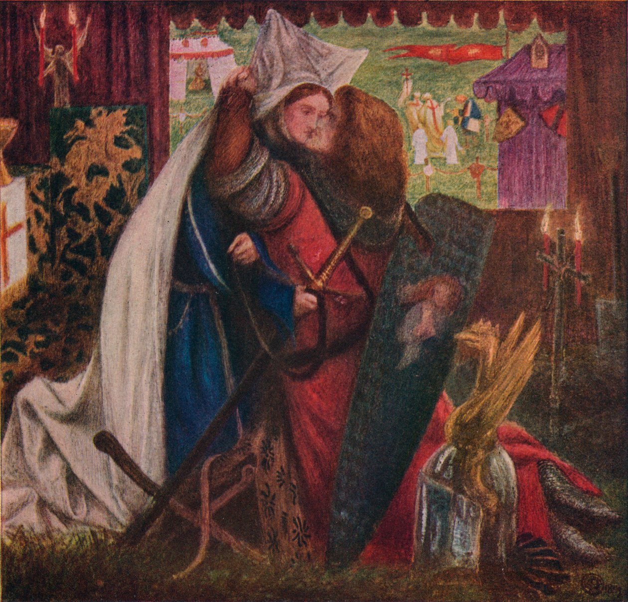 Kaplica przed spisami, 1857-64 autorstwa Dante Gabriel Charles Rossetti