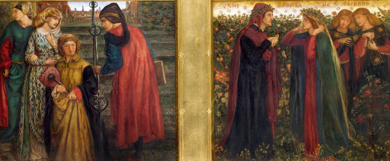 Dante wita Beatrycze autorstwa Dante Gabriel Charles Rossetti
