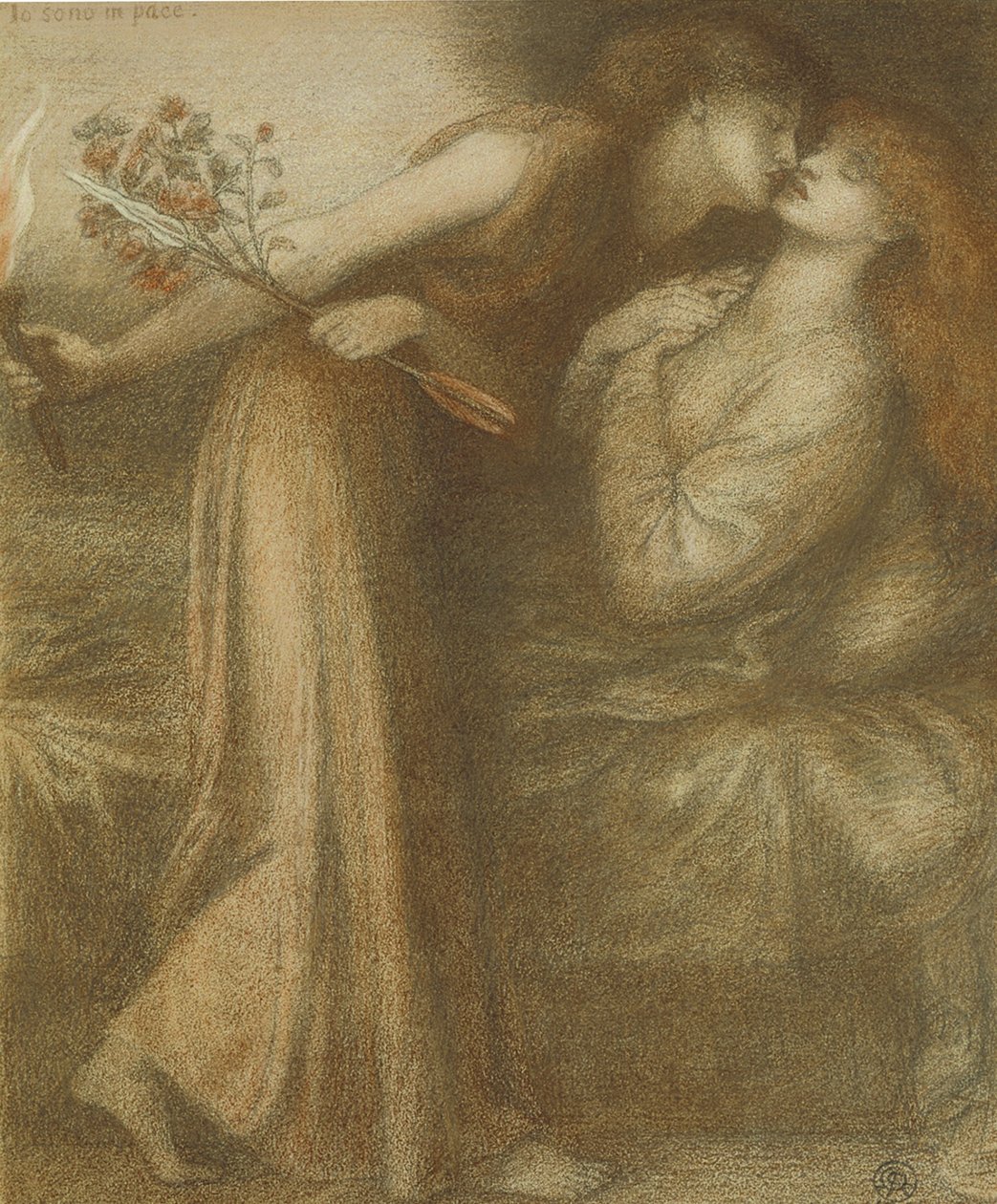 Sen Dantesa w dniu śmierci Beatrice Io sono in pace, 1875 autorstwa Dante Gabriel Charles Rossetti