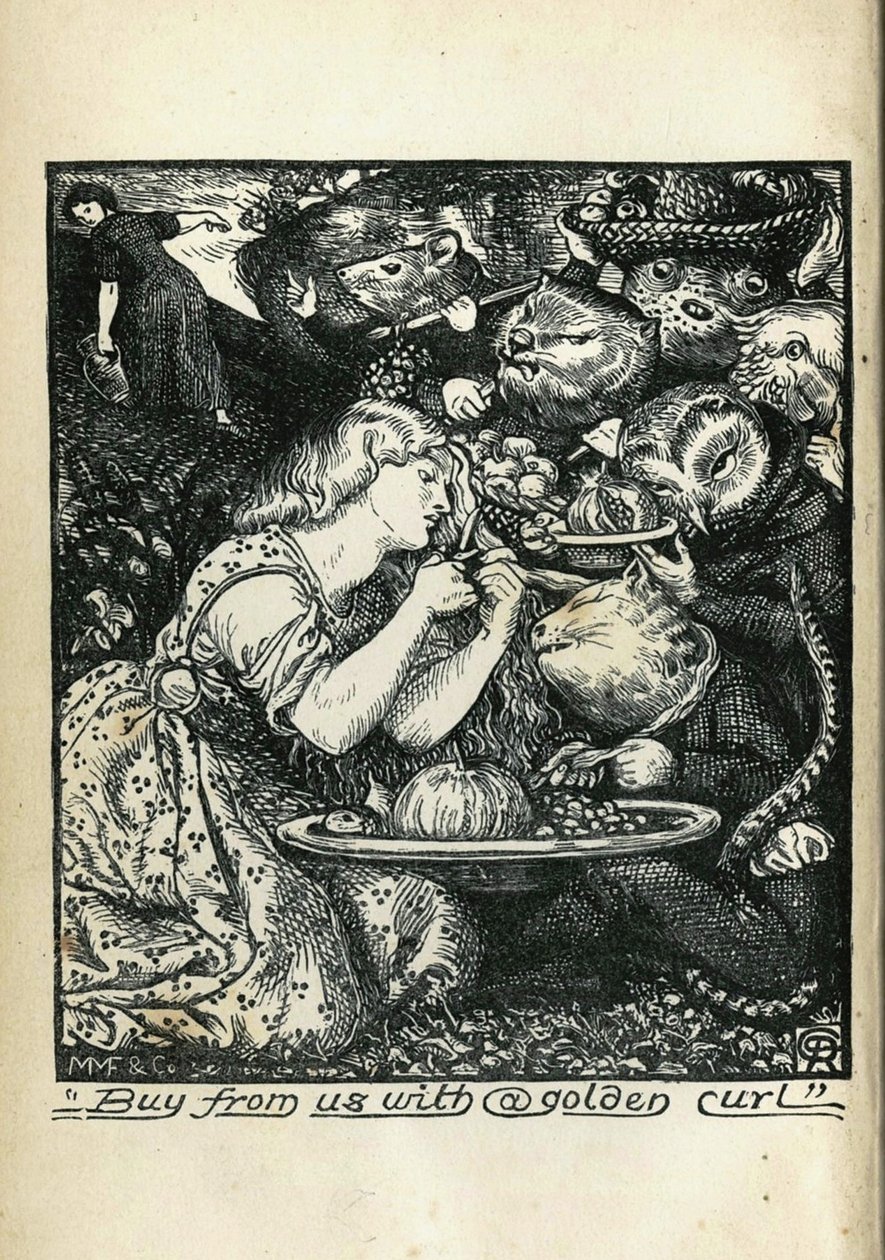 Frontyspis targu goblińskiego i inne wiersze Christiny Rossetti, 1861-1862 autorstwa Dante Gabriel Charles Rossetti