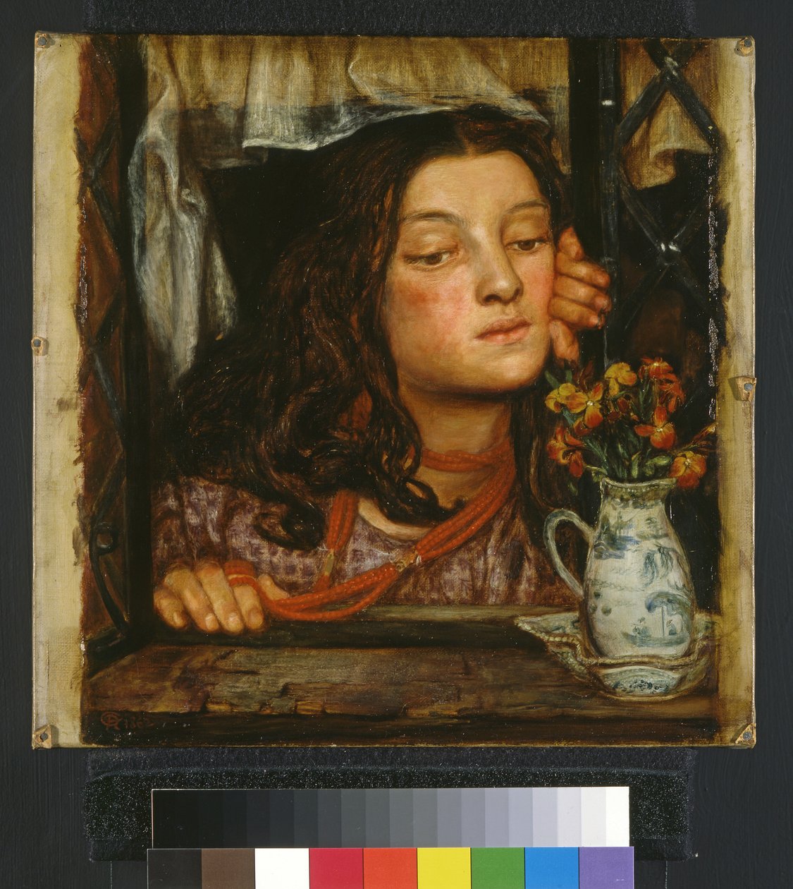 Dziewczyna przy kratce, 1862 autorstwa Dante Gabriel Charles Rossetti
