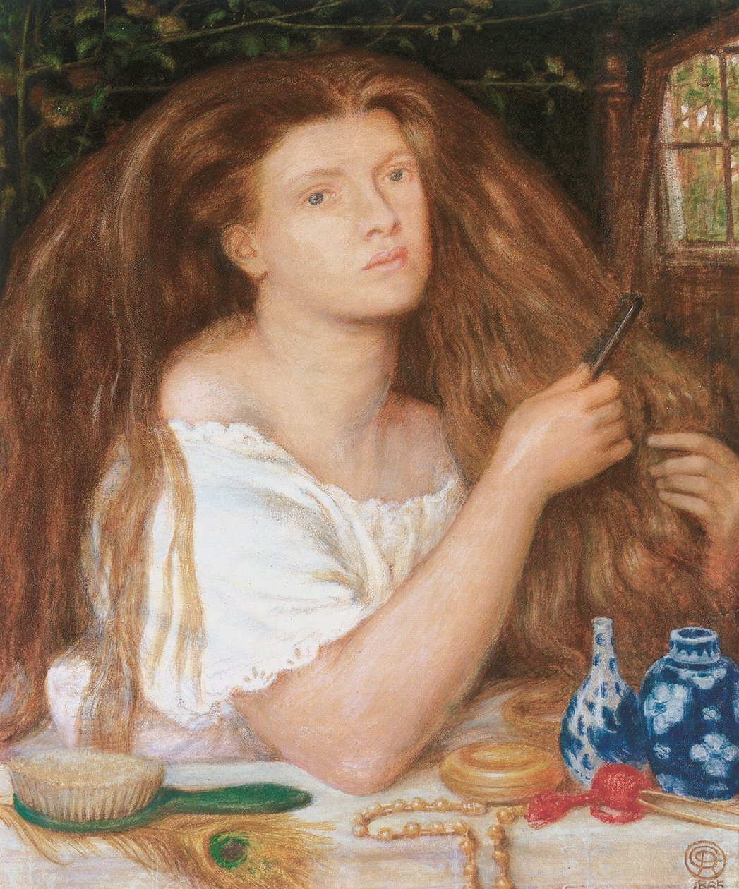 Złote Warkocze, 1865 autorstwa Dante Gabriel Charles Rossetti
