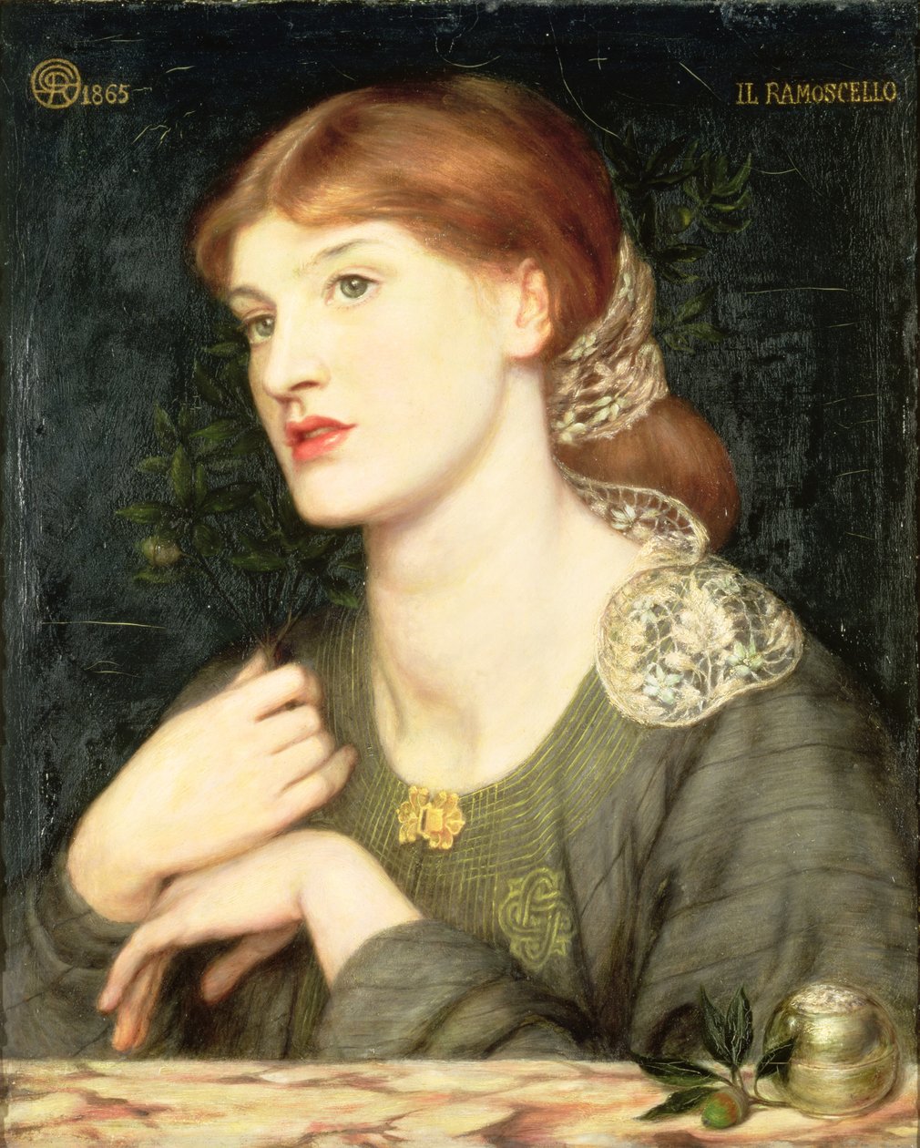 Gałązka, 1865 autorstwa Dante Gabriel Charles Rossetti