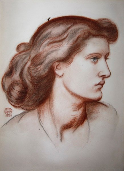 Portret Alexy Wilding autorstwa Dante Gabriel Charles Rossetti