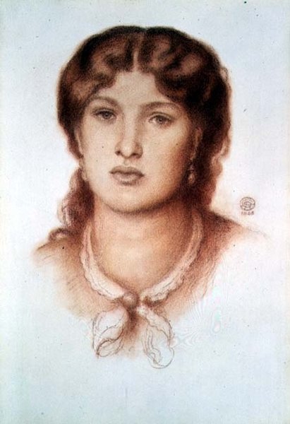 Portret Fanny Cornforth, 1868 autorstwa Dante Gabriel Charles Rossetti