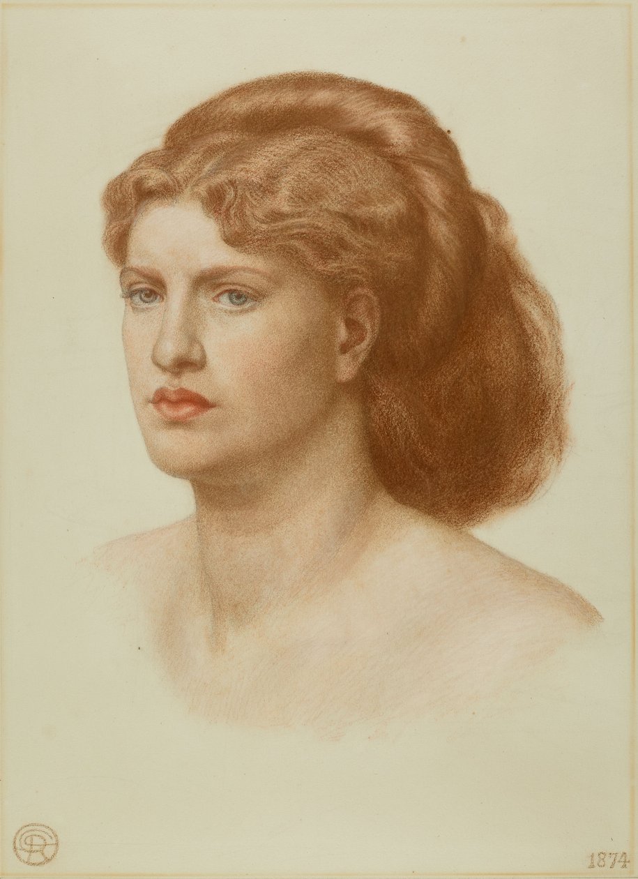 Portret Fanny Cornforth, głowa i ramiona, 1874 autorstwa Dante Gabriel Charles Rossetti