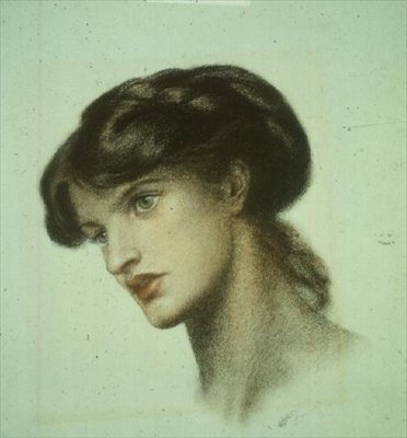 Portret pani Stillman (kolorowe kredy) autorstwa Dante Gabriel Charles Rossetti