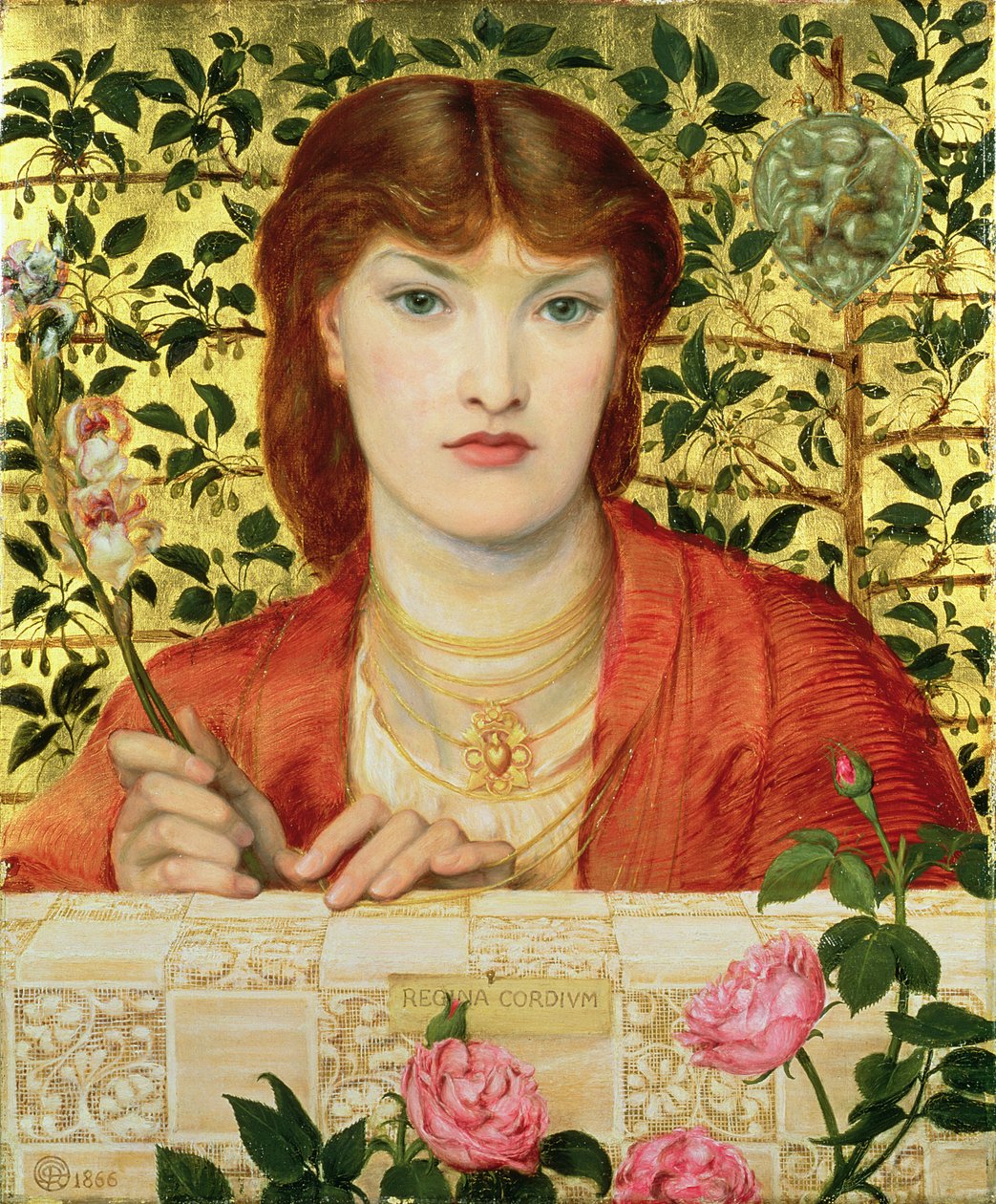 Królowa Kier: Alicja Wilding autorstwa Dante Gabriel Charles Rossetti