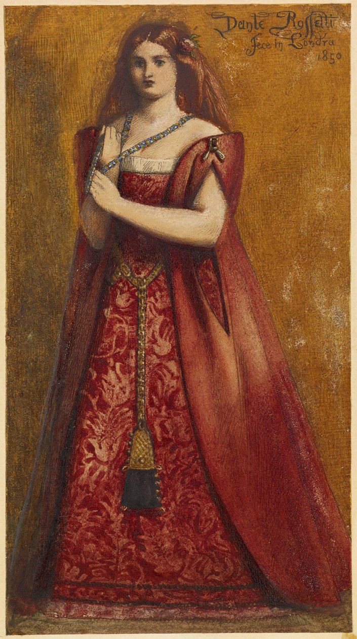 Red Dressed autorstwa Dante Gabriel Charles Rossetti