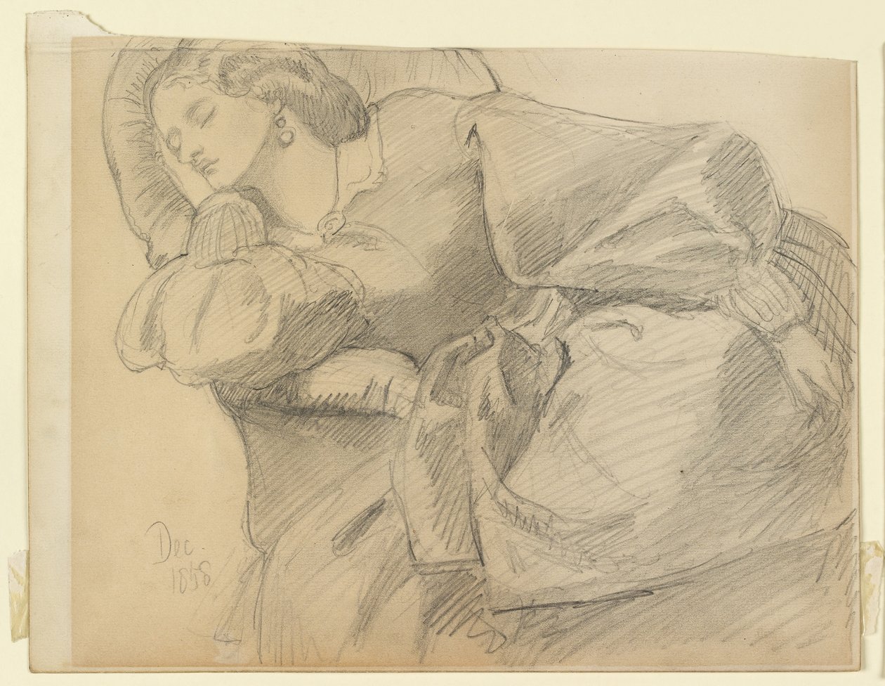 Ruth Herbert śpi autorstwa Dante Gabriel Charles Rossetti