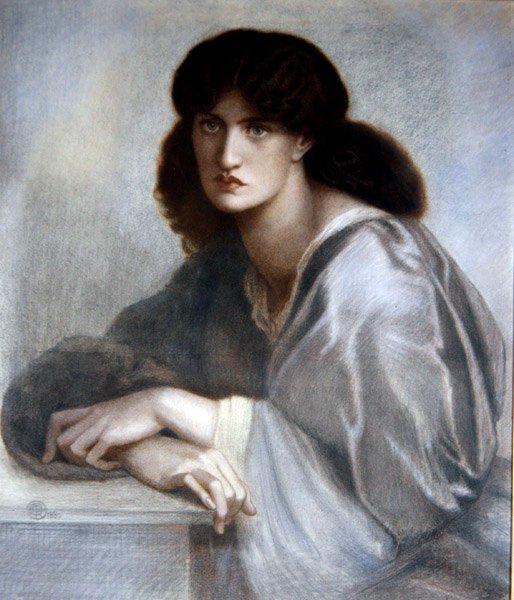 Studium dla „Kobiety z okna” autorstwa Dante Gabriel Charles Rossetti