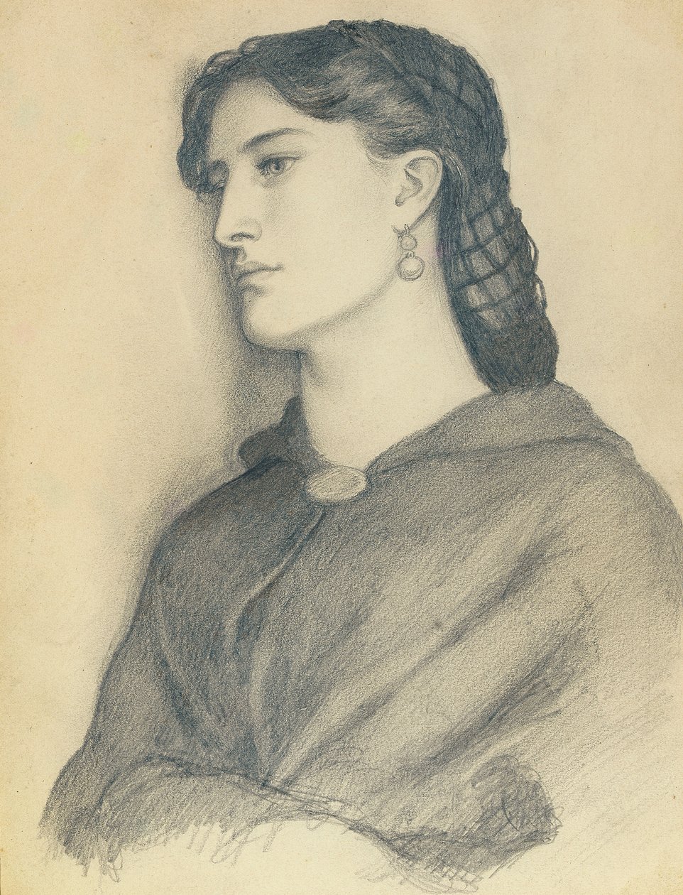 Studium Aggie Manetti autorstwa Dante Gabriel Charles Rossetti