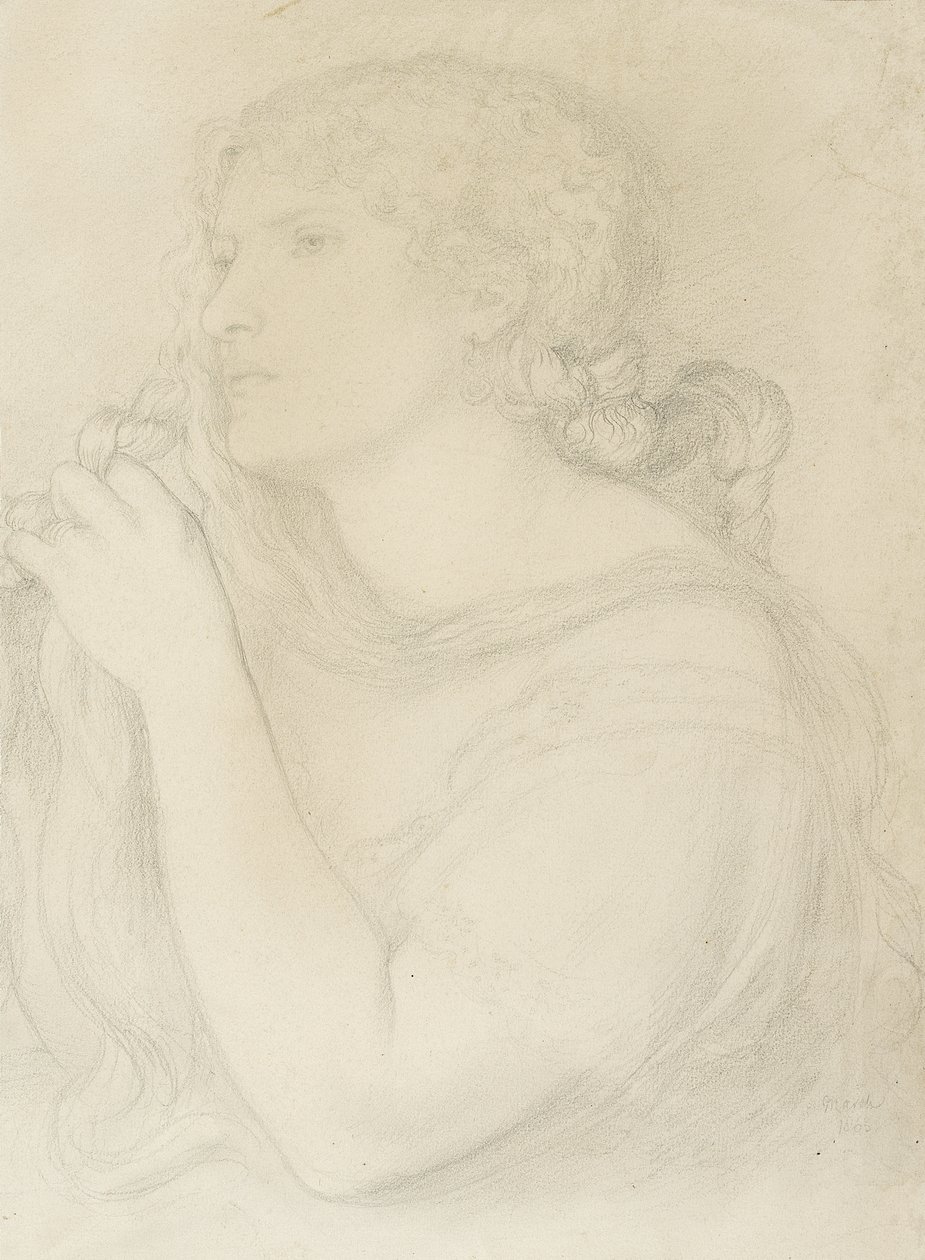 Studium Fanny Cornforth, 1863 autorstwa Dante Gabriel Charles Rossetti