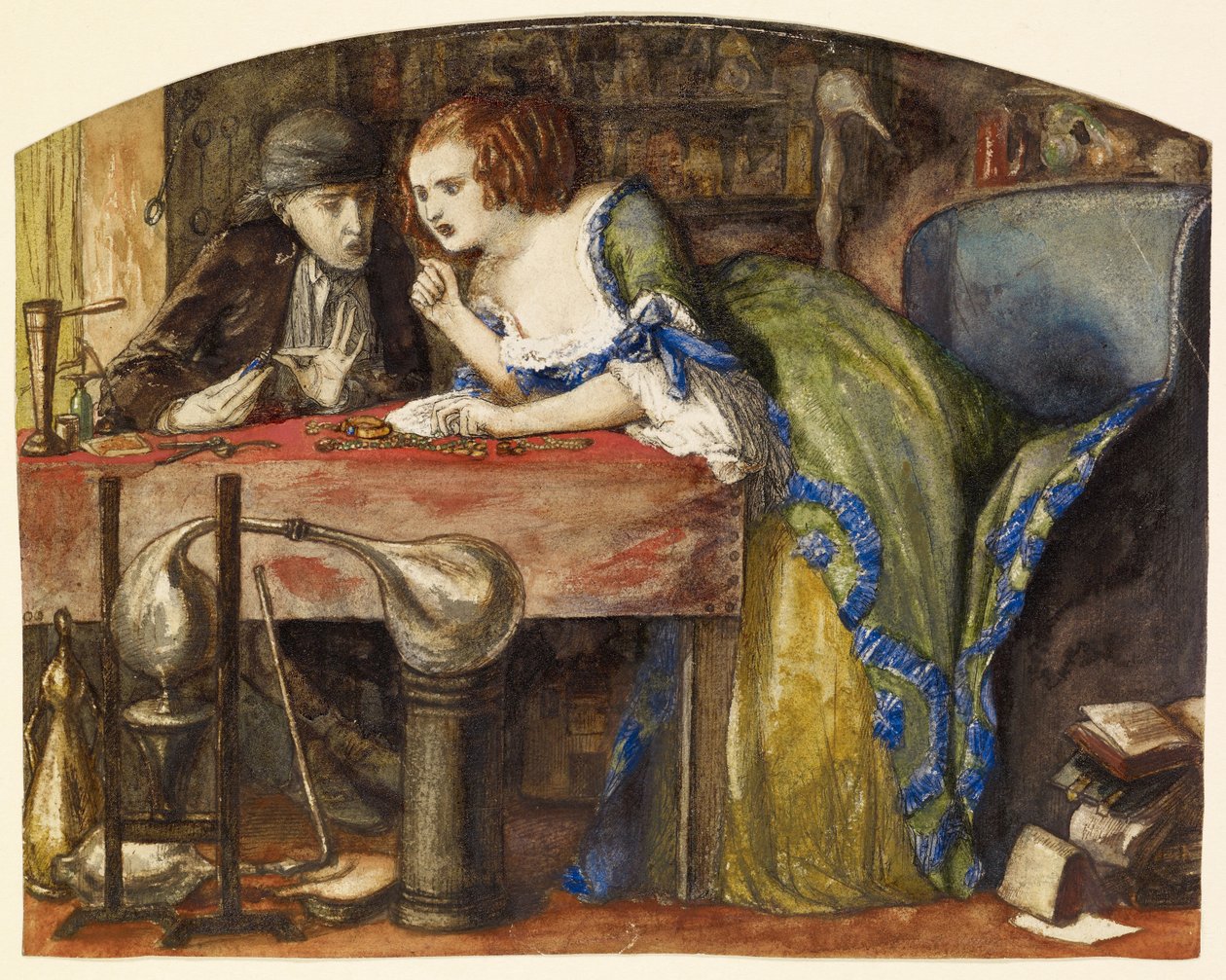 Laboratorium autorstwa Dante Gabriel Charles Rossetti