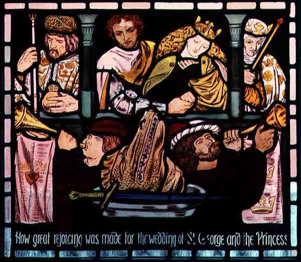 Wesele św. Jerzego i księżnej, XIX w. autorstwa Dante Gabriel Charles Rossetti