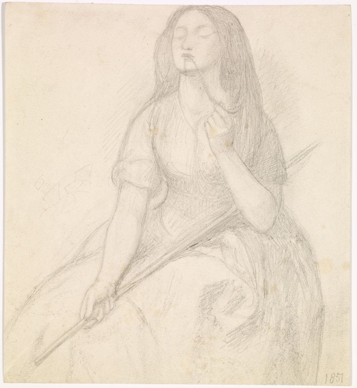 Powrót Tibullusa do Delii - studium postaci Delii autorstwa Dante Gabriel Charles Rossetti