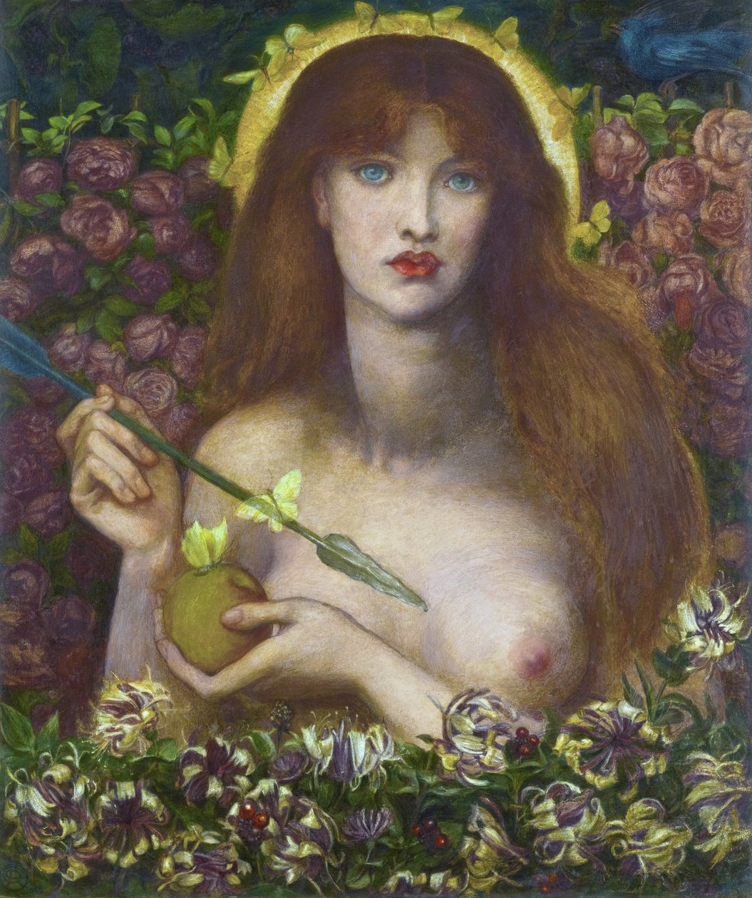 Venus Verticordia (Wenus zmieniacz serc) - Praca Dante Gabriel Rossetti (1828-1882) autorstwa Dante Gabriel Charles Rossetti