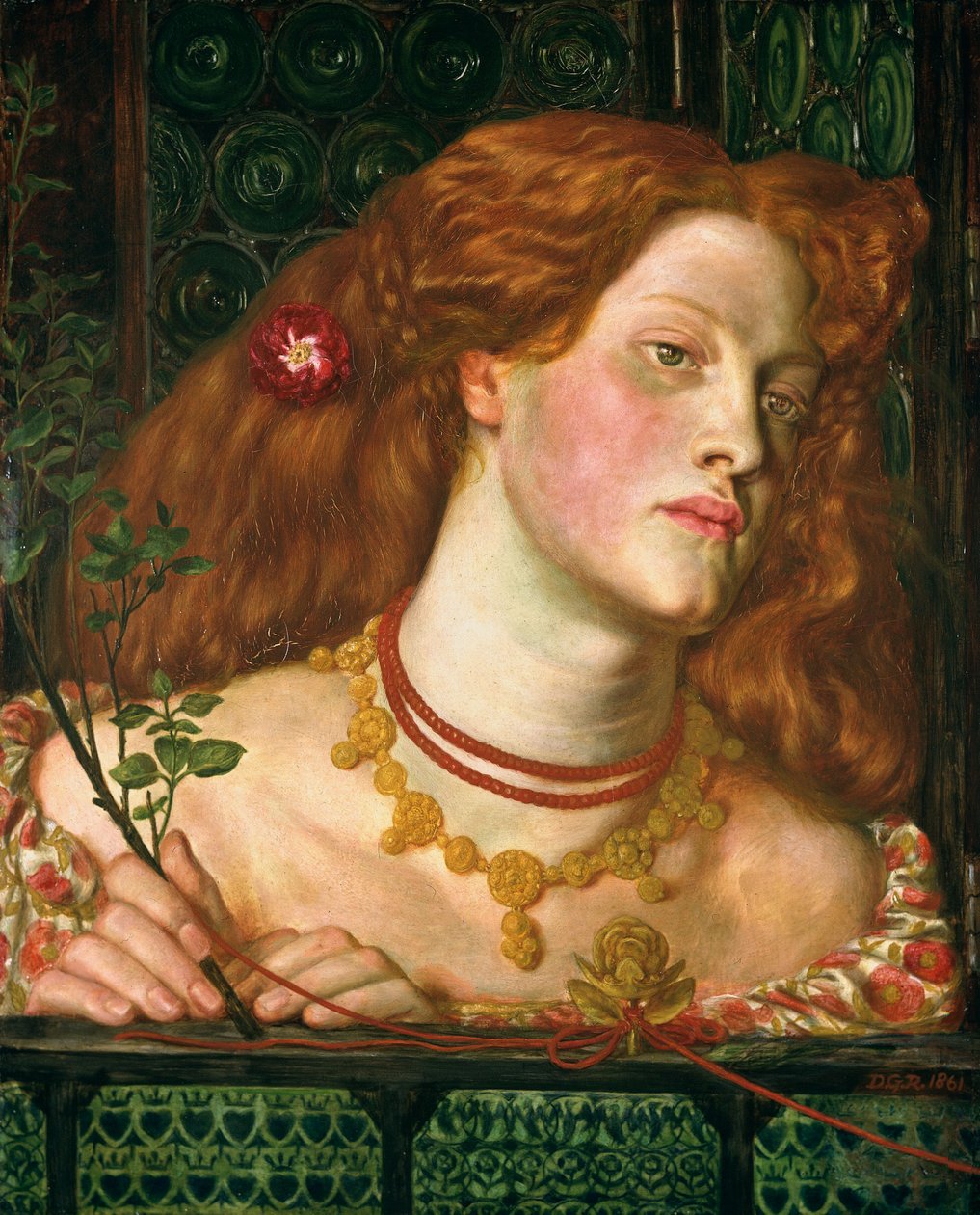 „Wspaniała Rosamunda”, 1861 r. autorstwa Dante Gabriel Rossetti