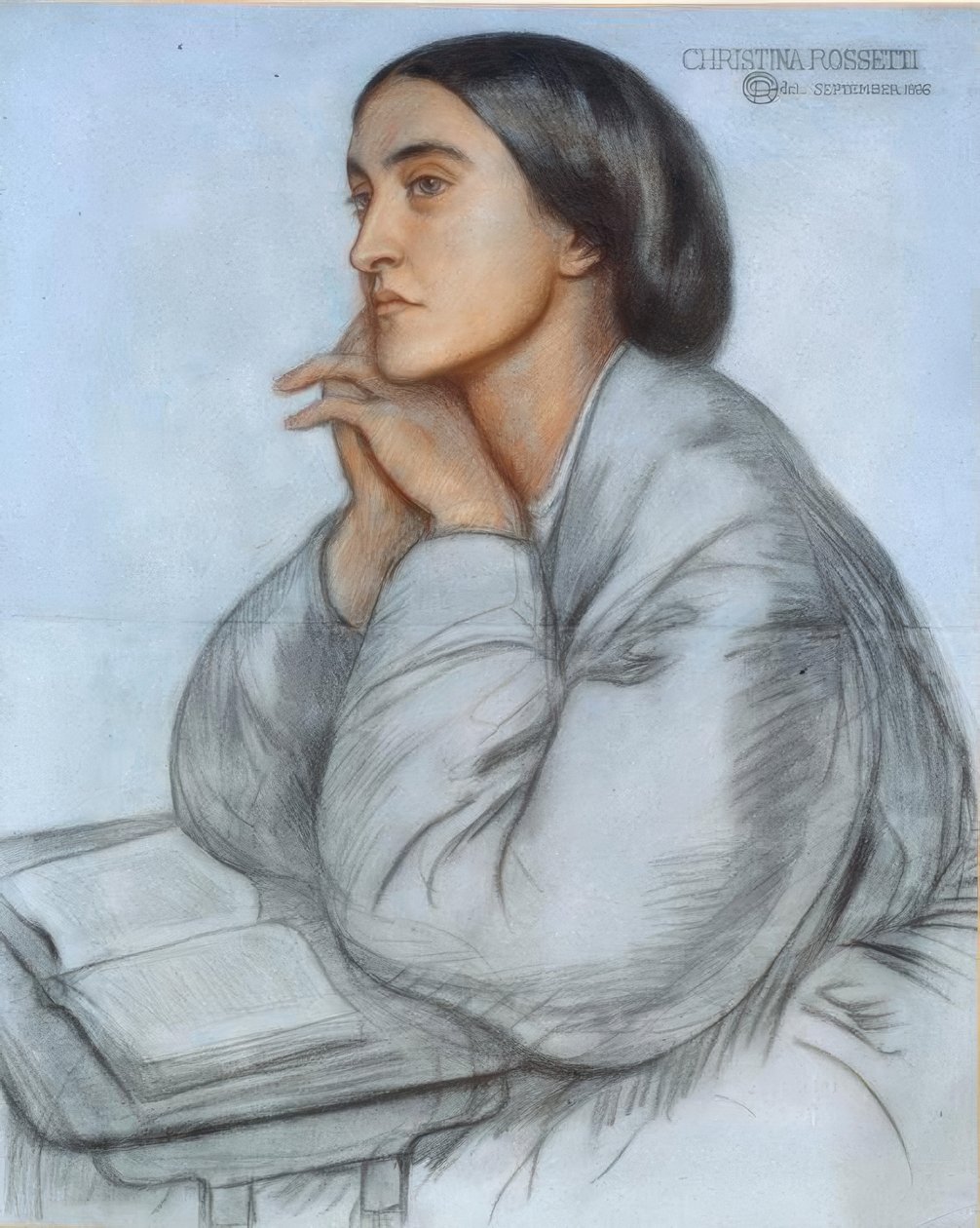Christina Rossetti autorstwa Dante Gabriel Charles Rossetti