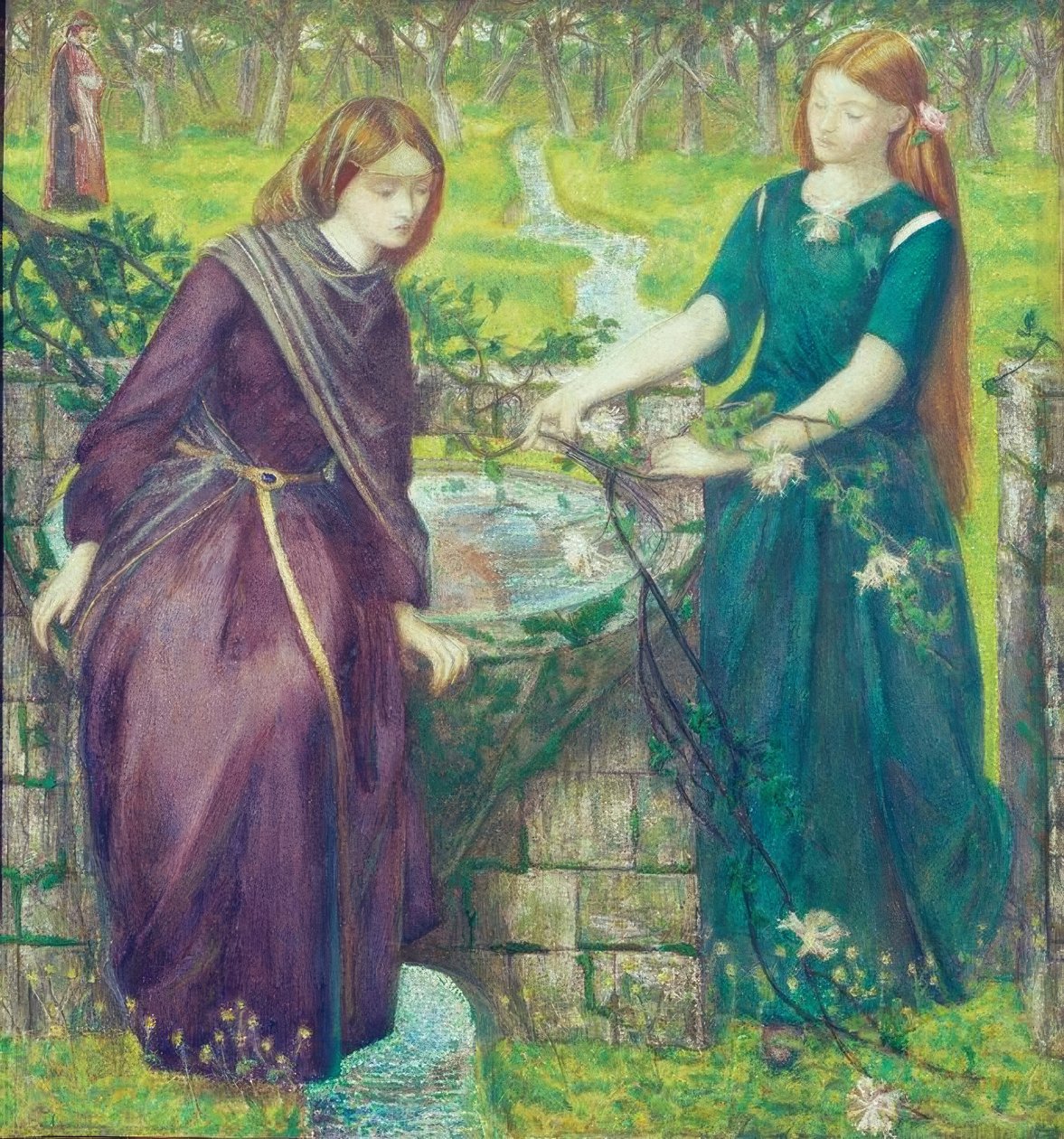 Wizja Racheli i Lei według Dantego autorstwa Dante Gabriel Charles Rossetti