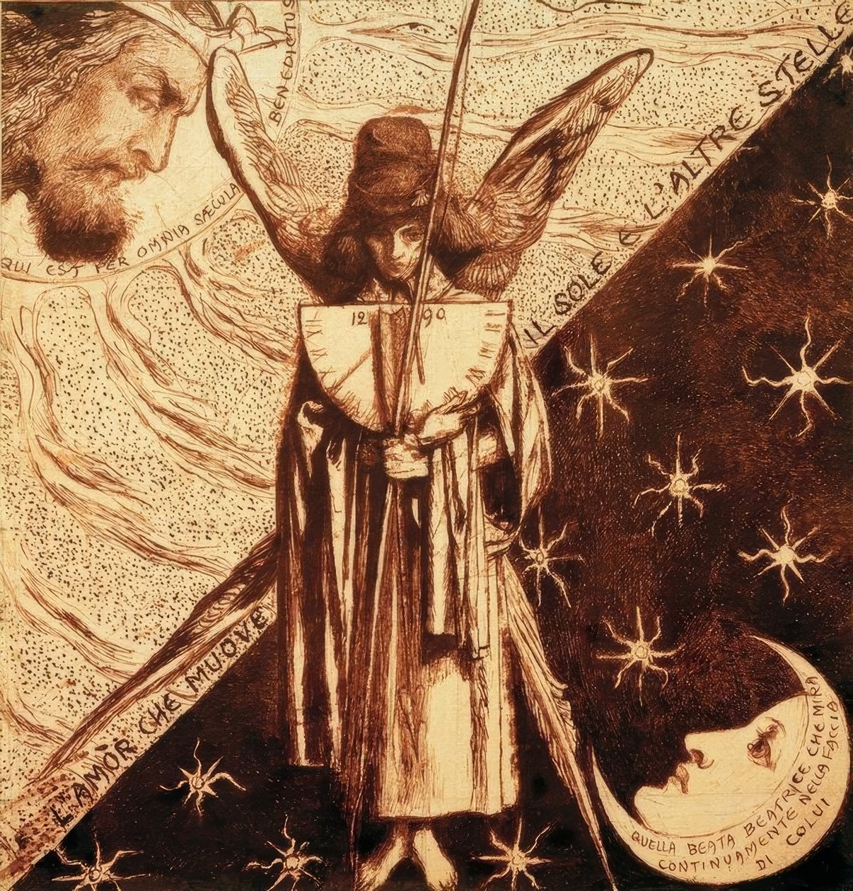 Dantis Miłość autorstwa Dante Gabriel Charles Rossetti