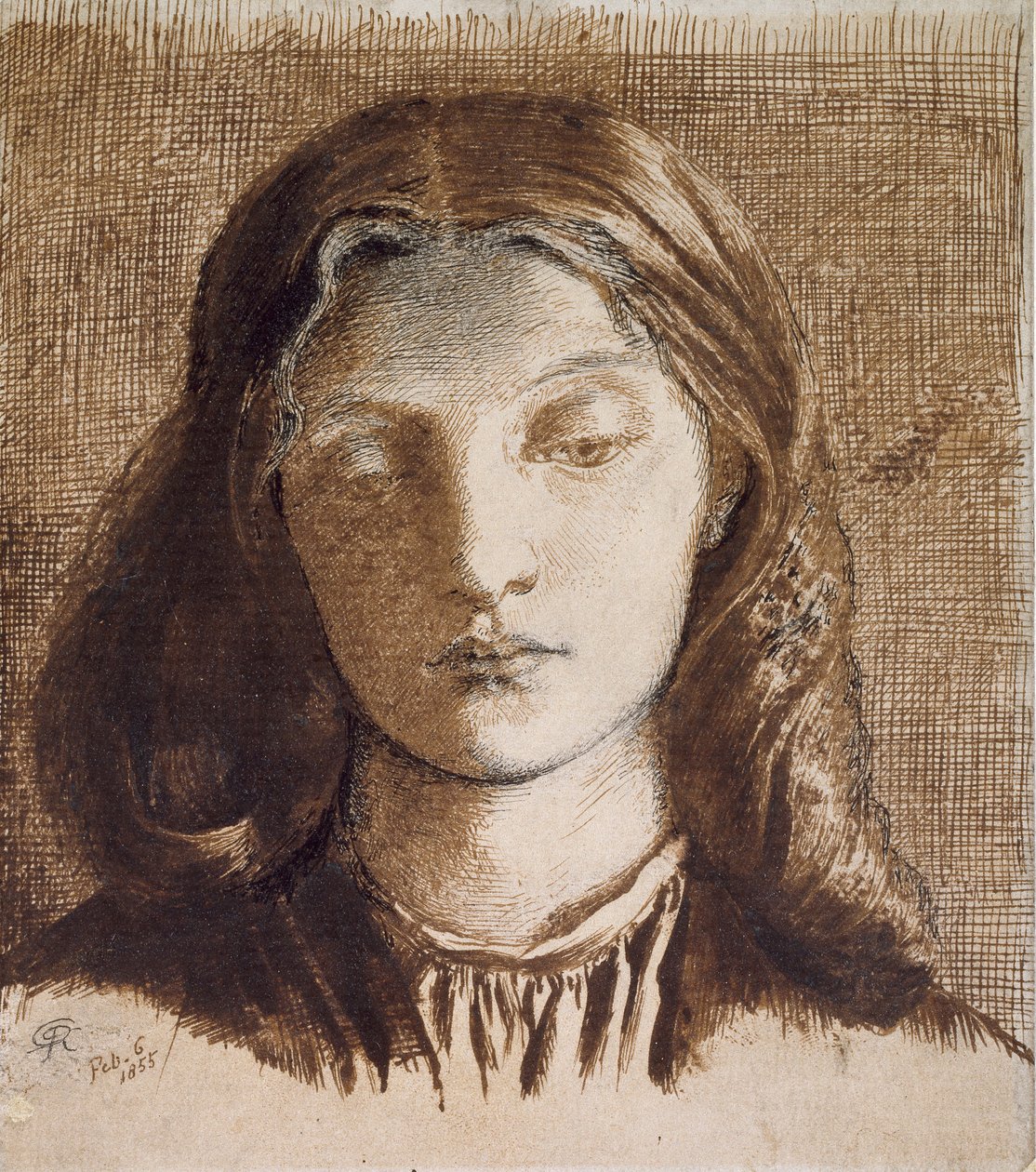Elżbieta Siddall, 1855 autorstwa Dante Gabriel Rossetti