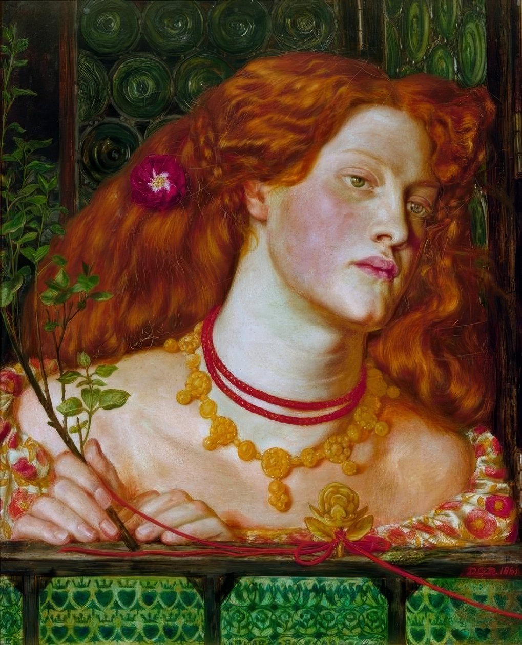 Targi Rosamunda autorstwa Dante Gabriel Charles Rossetti