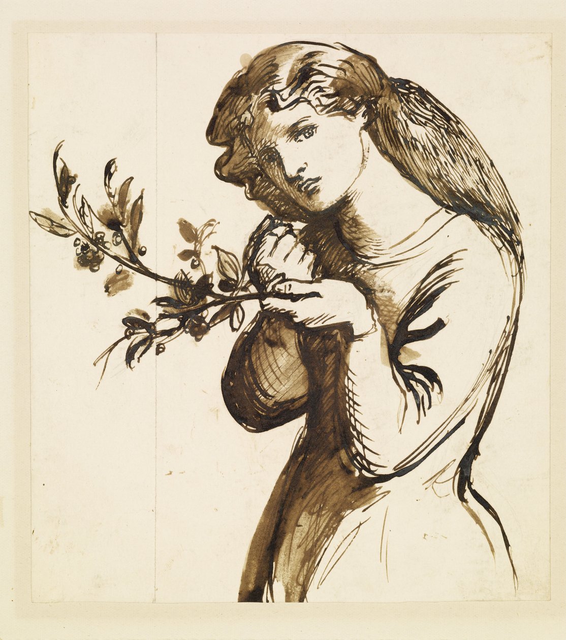 Kobieta - Studium dziewczyny jedzącej czereśnie autorstwa Dante Gabriel Rossetti