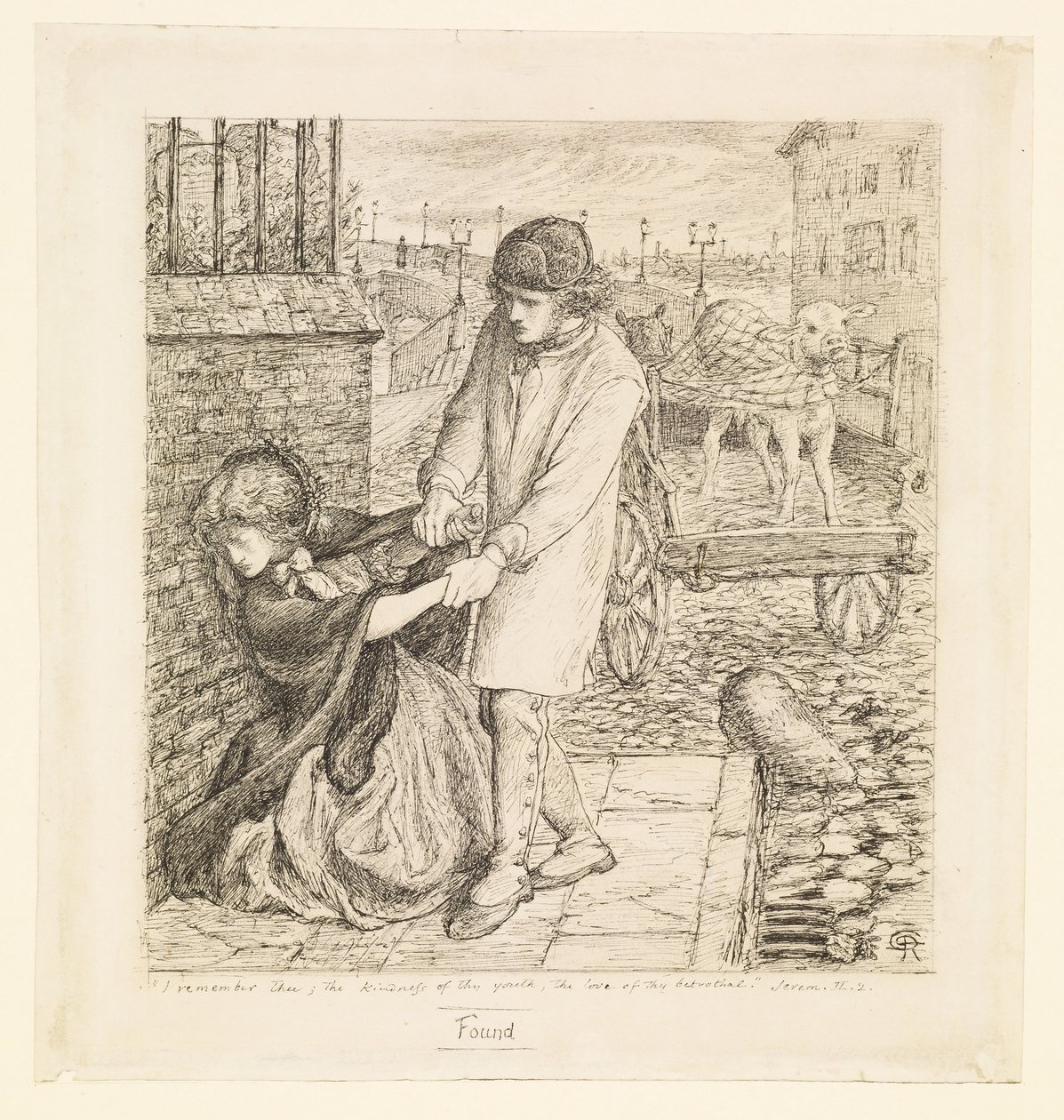 Found - Studium kompozycji autorstwa Dante Gabriel Rossetti