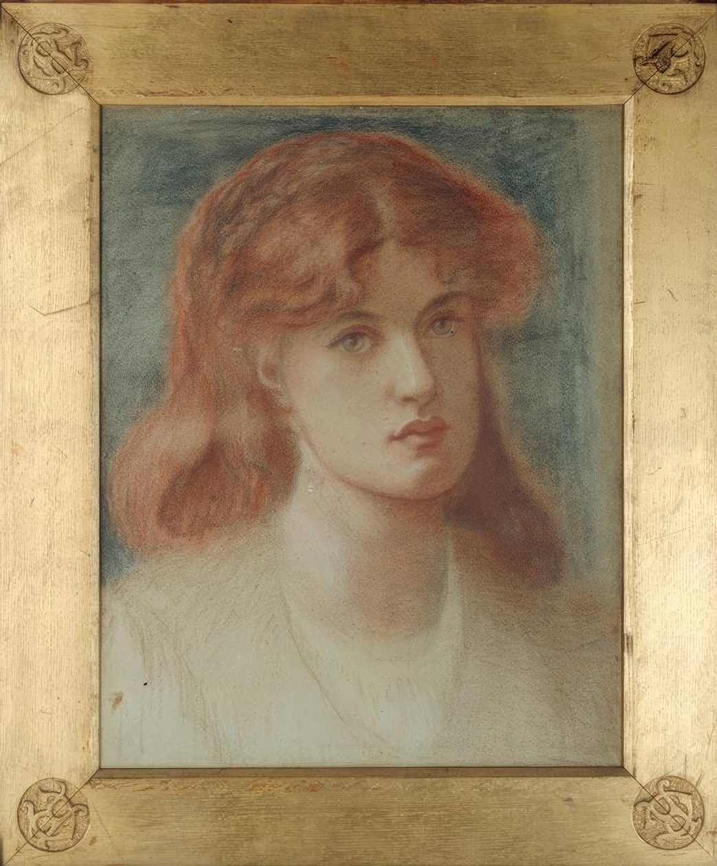 Głowa dziewczyny autorstwa Dante Gabriel Charles Rossetti