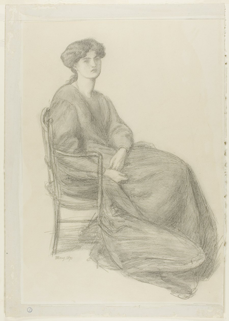 Pani William Morris na krześle autorstwa Dante Gabriel Rossetti