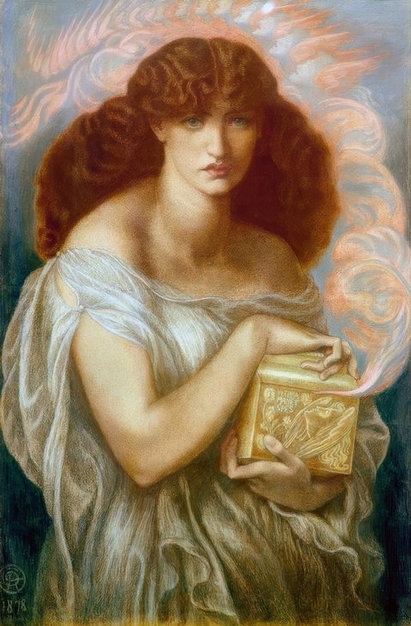 Pandora autorstwa Dante Gabriel Charles Rossetti