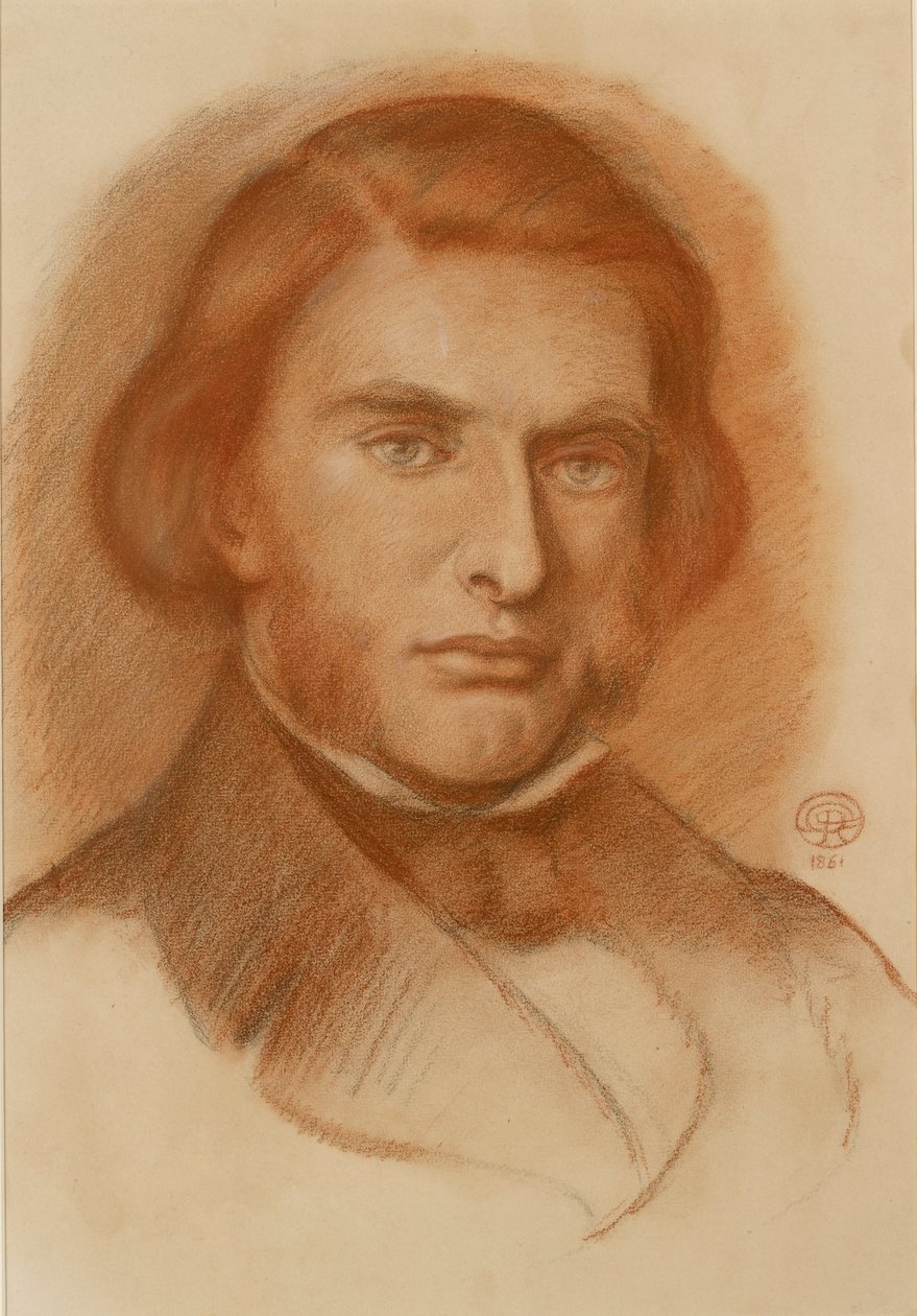 Portret Johna Ruskina, 1861 autorstwa Dante Gabriel Rossetti