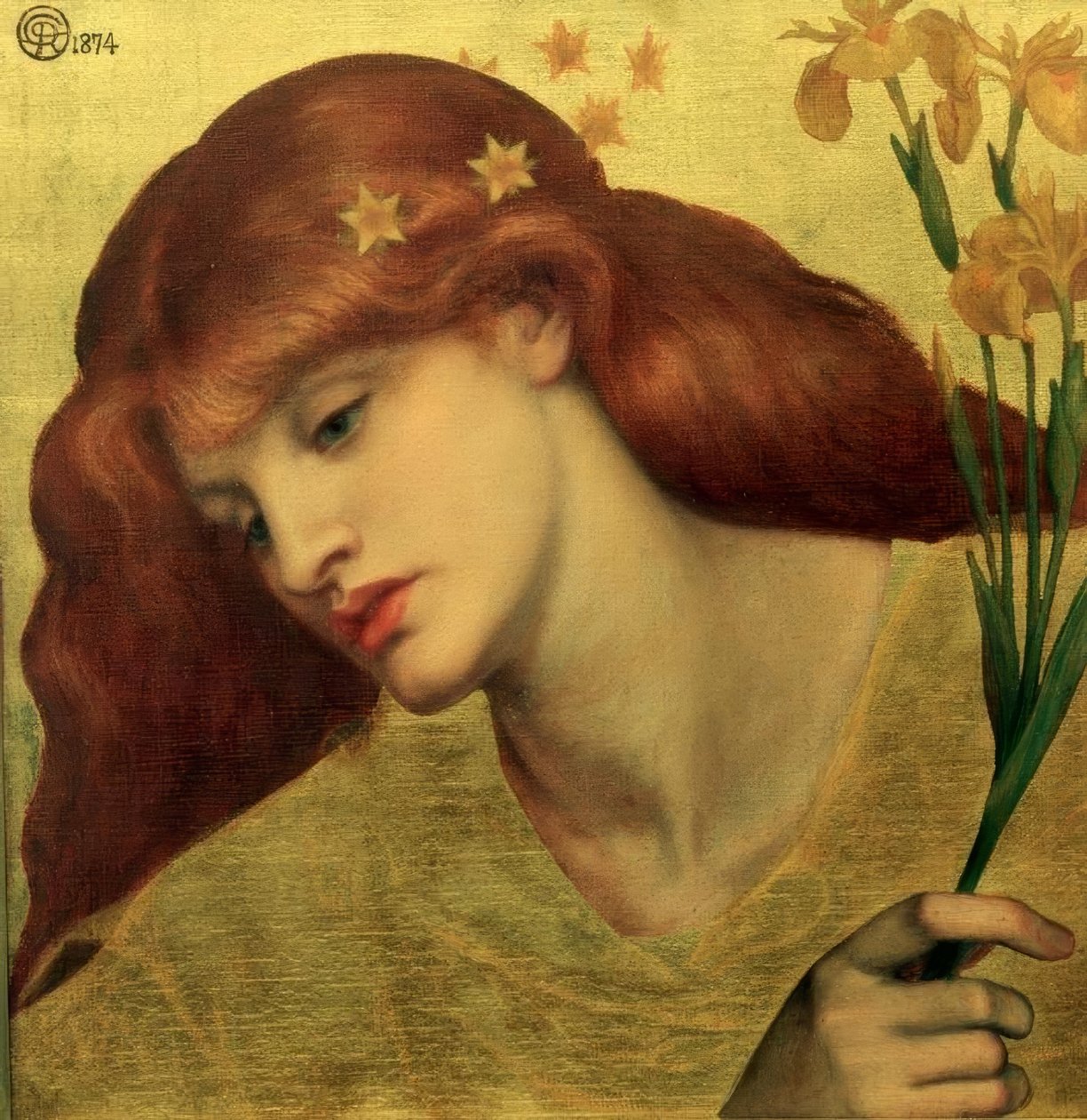 Święta lilia autorstwa Dante Gabriel Charles Rossetti
