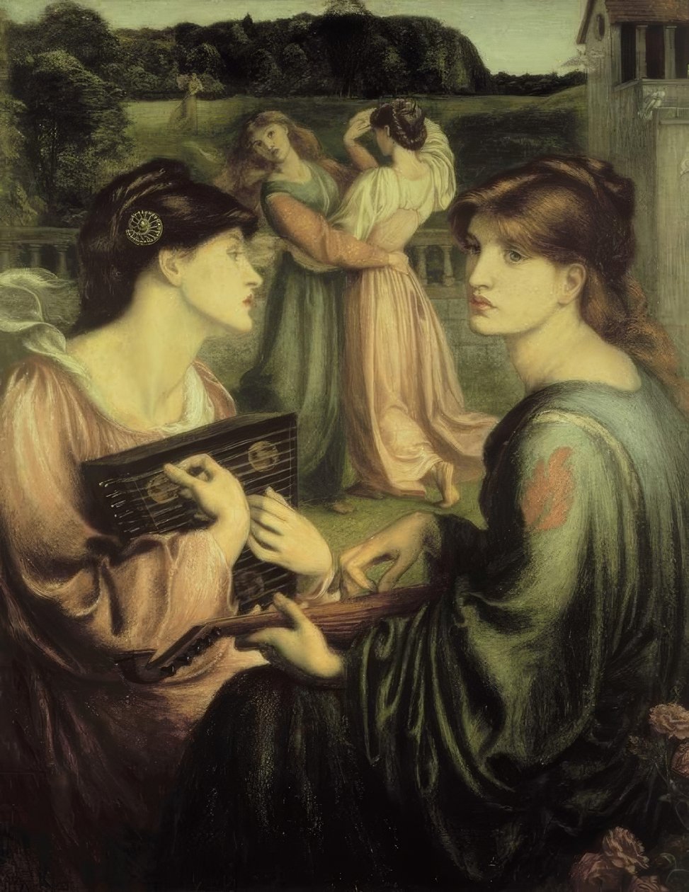 Łąka altana autorstwa Dante Gabriel Charles Rossetti