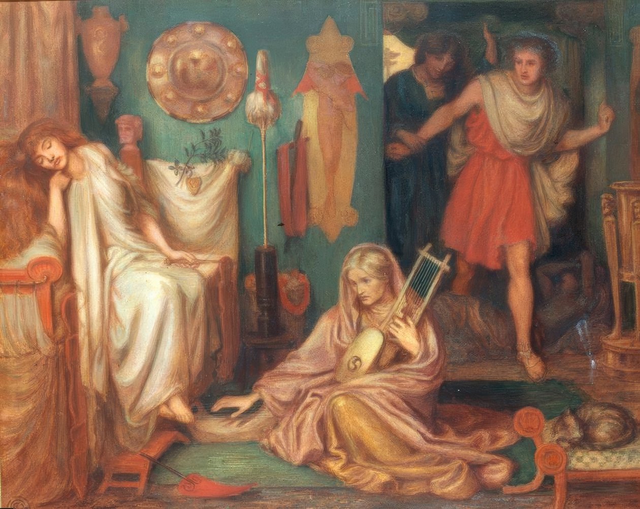 Powrót Tibullusa do Delii autorstwa Dante Gabriel Charles Rossetti
