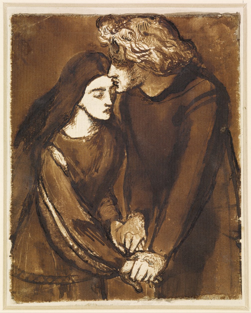 Dwóch kochanków autorstwa Dante Gabriel Rossetti